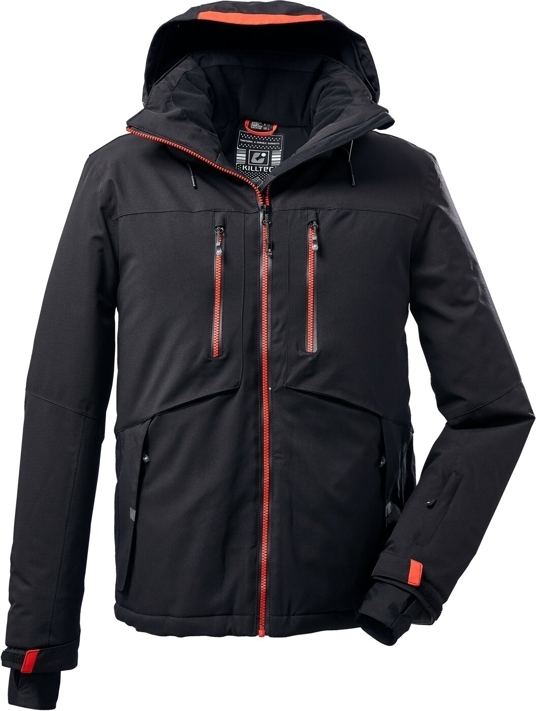 killtec heren Ski-jack/functionele jas met afritsbare capuchon, sneeuwvanger en ventilatie onder de armen KSW 50 MN SKI JCKT, schwarz, L, 43441-000 killtec heren Ski-jack/functionele jas met afritsbare capuchon, sneeuwvanger en ventilatie onder de armen KSW 50 MN SKI JCKT, schwarz, L, 43441-000